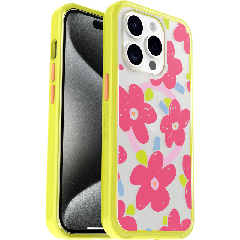 product image 1 - iPhone 15 Pro 保護殼 Symmetry MagSafe 炫彩幾何透明系列（飄花）
