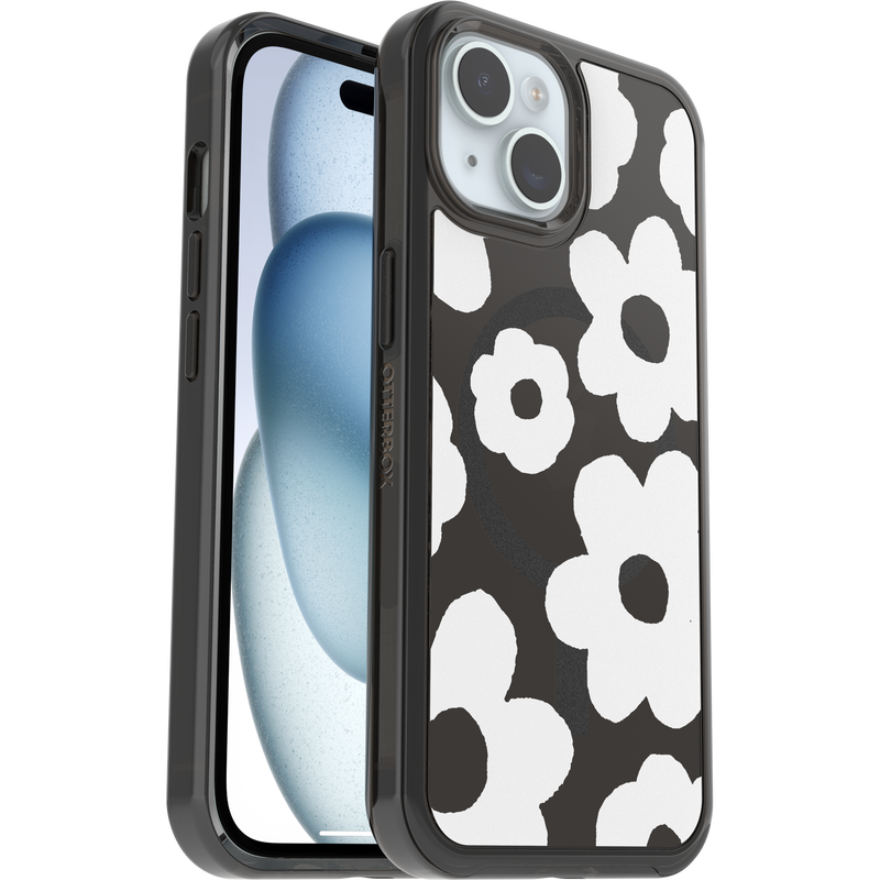 product image 1 - iPhone 15, iPhone 14 and iPhone 13 Case Symmetry Series Clear for MagSafe - Black + White Collection