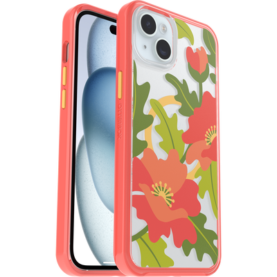 iPhone 15 Plus and iPhone 14 Plus Case | Symmetry Series Clear for MagSafe - Fluttering Flora